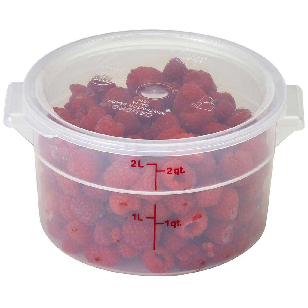 Cambro RFS2PP190 Round Storage Container, Translucent, 2 qt.