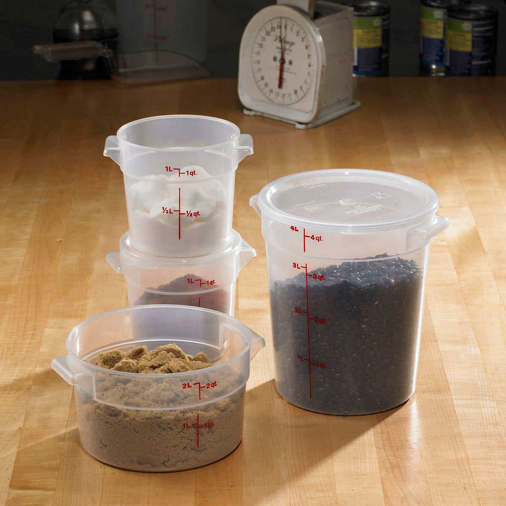 Cambro RFS2PP190 Round Storage Container, Translucent, 2 qt.