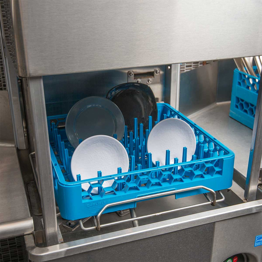 Carlisle RP14 OptiClean All Purpose Plate & Tray Peg Dish Rack, Full Size, Blue