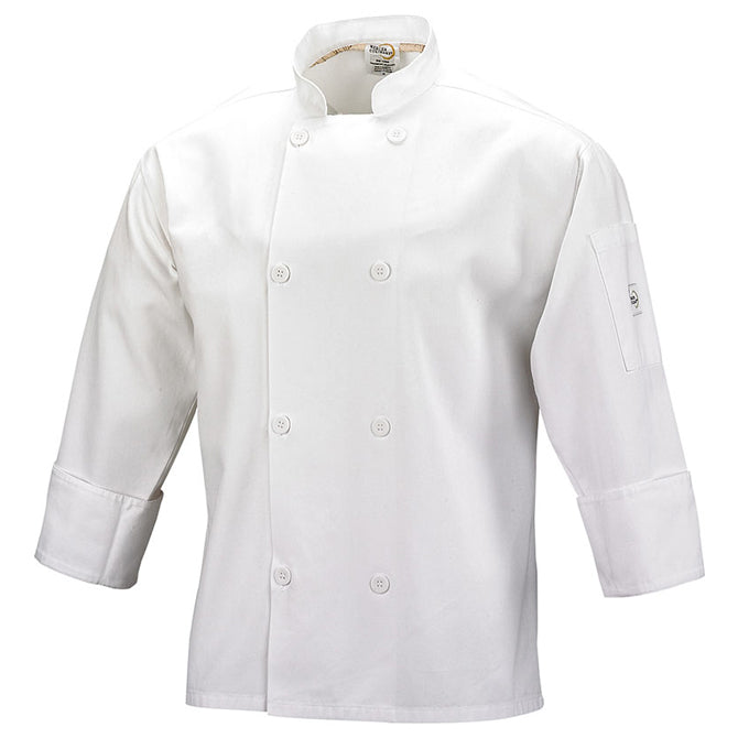 Millennia White Unisex Chef Jacket by Mercer Culinary