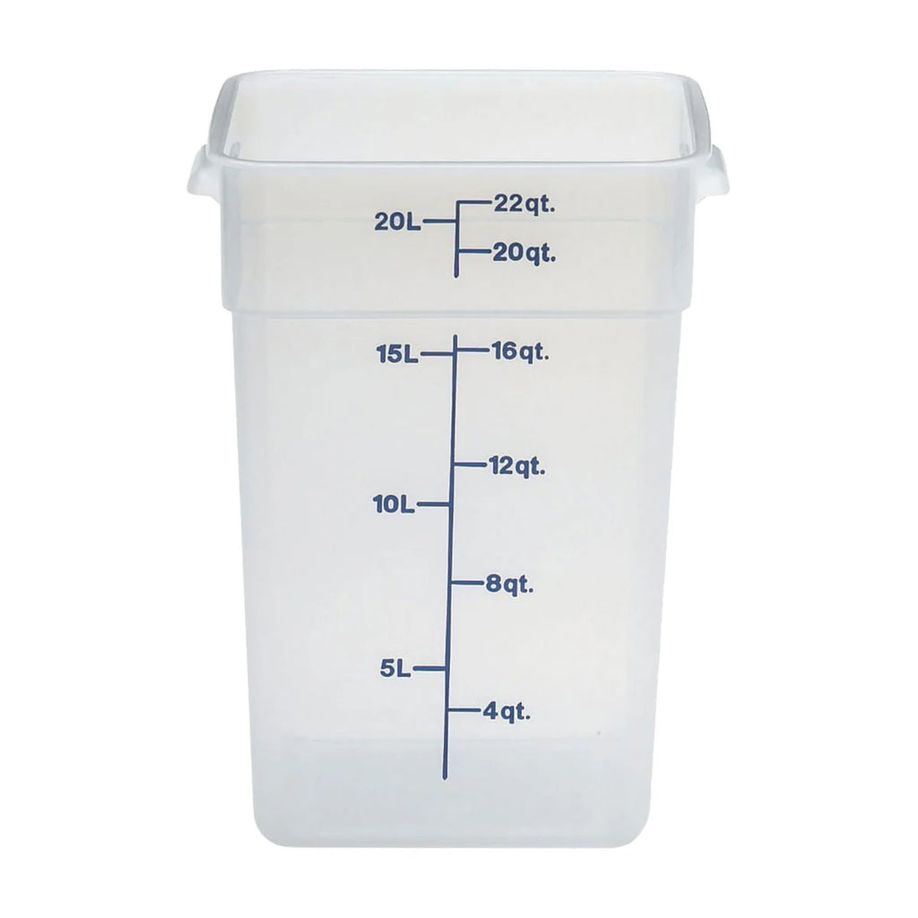 Cambro 22SFSPP190 CamSquare Storage Container, Translucent, 22 qt.