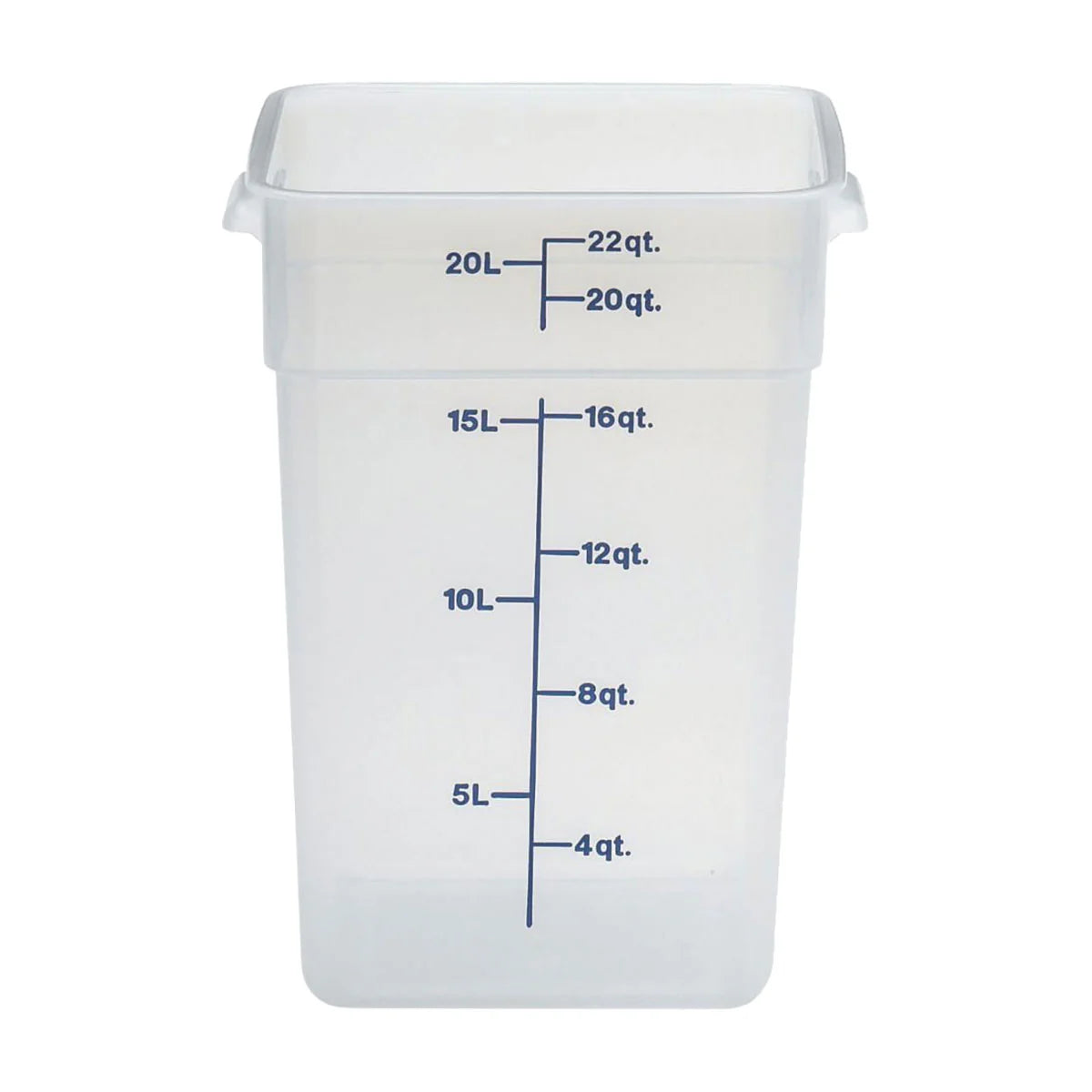 Cambro 22SFSPP190 CamSquare Storage Container, Translucent, 22 qt.