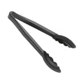 Cambro 9TGS110 Lugano Scallop Grip Tongs, Black, 9