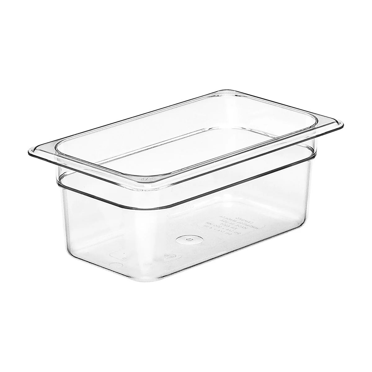 Cambro 44CW135 Camwear 1/4 Size Food Pan, Clear, 4 Deep