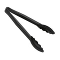 Cambro 6TGS110 Lugano Scallop Grip Tongs, Black, 6
