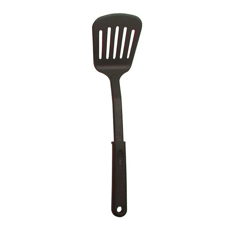Disposable Slotted Spatula, Black, 12-4/5