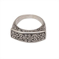 Sterling Silver Scrollwork Motif Cocktail Ring - Ancient Signet
