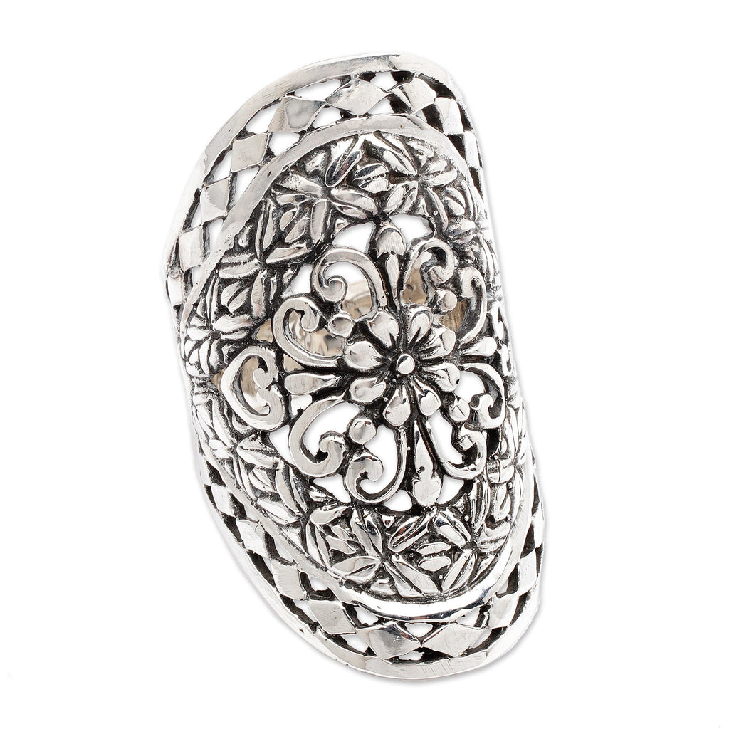 Sterling Silver Flower Ring - Basket of Blooms