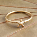 Beaded Gold Plated Star Ring from Bali - Shiny Star