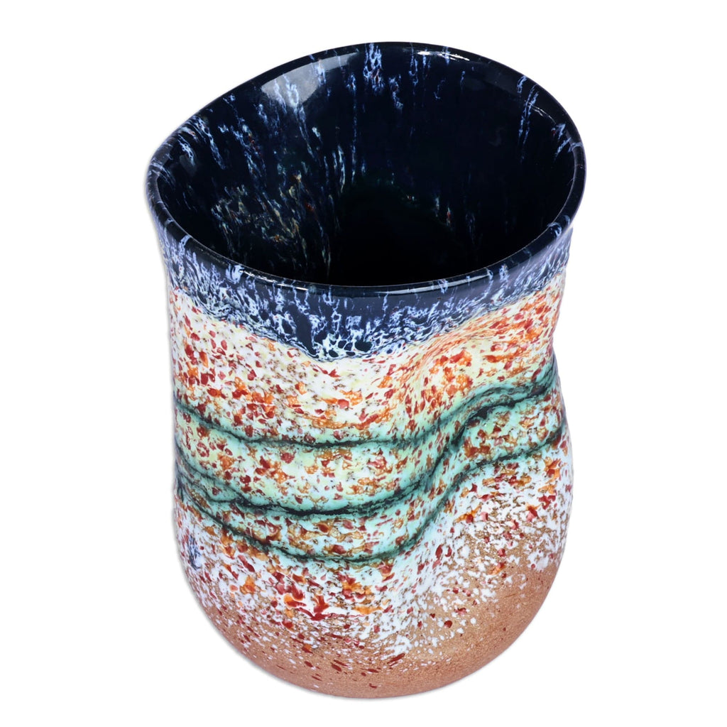 Handcrafted Modern Warm-Toned Ceramic Semi-Bouquet Vase - Intense Perception